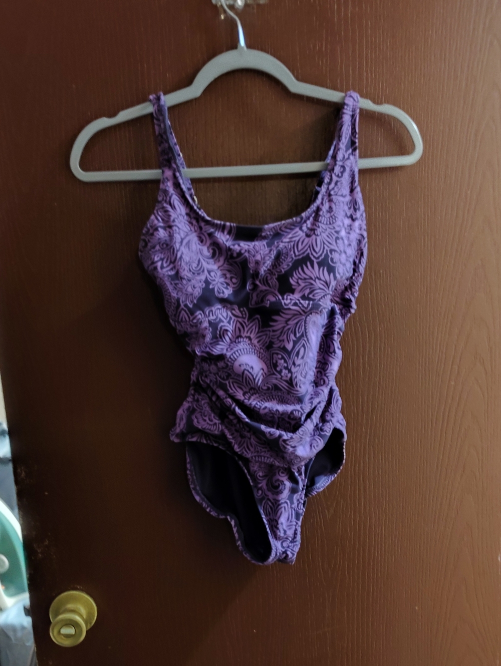 Women's Purple Paisley One-Piece Swimsuit